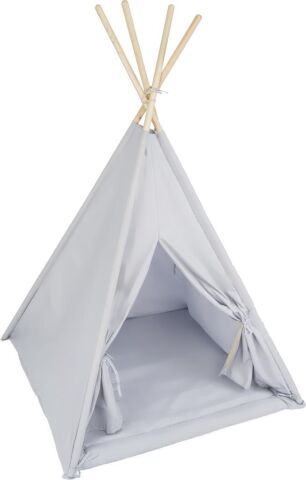 TommyBaby Çocuk Kızılderili Oyun Çadırı Ahşap Direkli Geniş Oyun Çadırı ve Minderli Ev & Bahçe Oyun Alanı Minderli