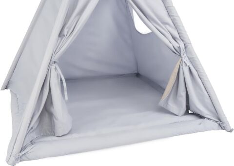 TommyBaby Çocuk Kızılderili Oyun Çadırı Ahşap Direkli Geniş Oyun Çadırı ve Minderli Ev & Bahçe Oyun Alanı Minderli