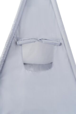 TommyBaby Çocuk Kızılderili Oyun Çadırı Ahşap Direkli Geniş Oyun Çadırı ve Minderli Ev & Bahçe Oyun Alanı Minderli Açık Gri