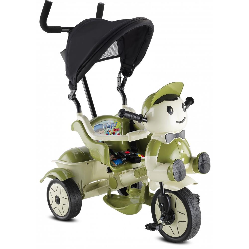 Babyhope 125 Yupi 3 Tekerlekli İtmeli Bisiklet 2019 YEŞİL/BEJ
