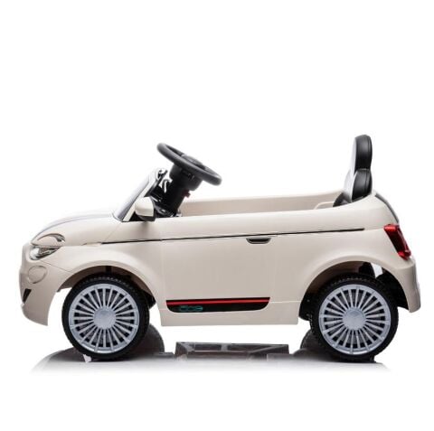 FIAT 500 Lisanslı akülü araba 12v BEYAZ