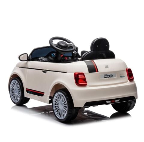 FIAT 500 Lisanslı akülü araba 12v BEYAZ