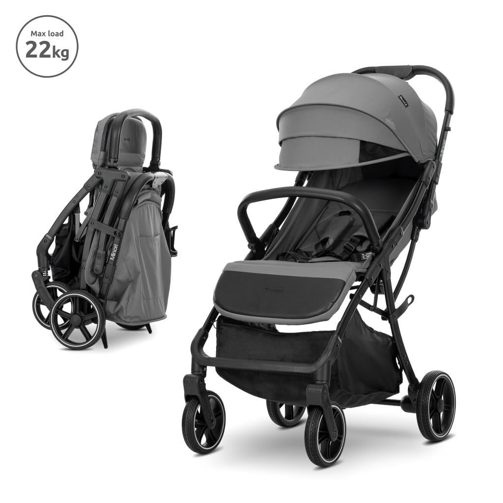 LORELLİ Minori New Otomatik Katlanır Kabin Boy Bebek Arabası GRİ