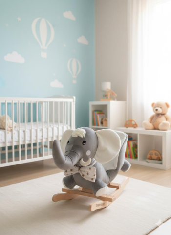 TommyBaby Sallanan Oyuncak At, Sallanan Ahşap Flamingo Sallanan Flamingo