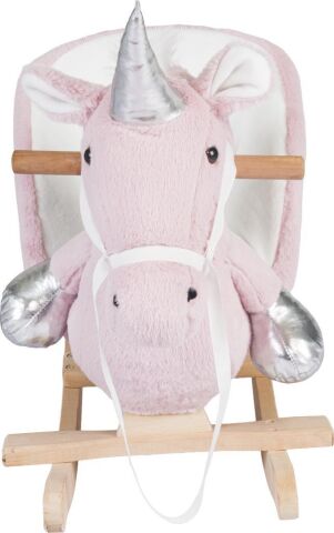 TommyBaby Egitici Peluş Sallanan At Ahsap Sallanan At UNİCORN PEMBE