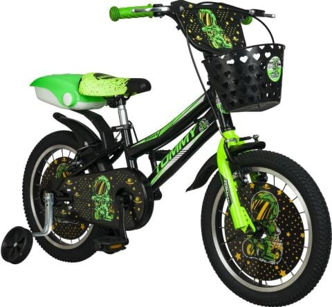 TommyBike 16 jant Bisiklet Lüx Aksesuarlı Cocuk Bisikleti 5-8 Yaş YEŞİL