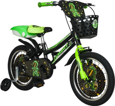 TommyBike 16 jant Bisiklet Lüx Aksesuarlı Cocuk Bisikleti 5-8 Yaş YEŞİL