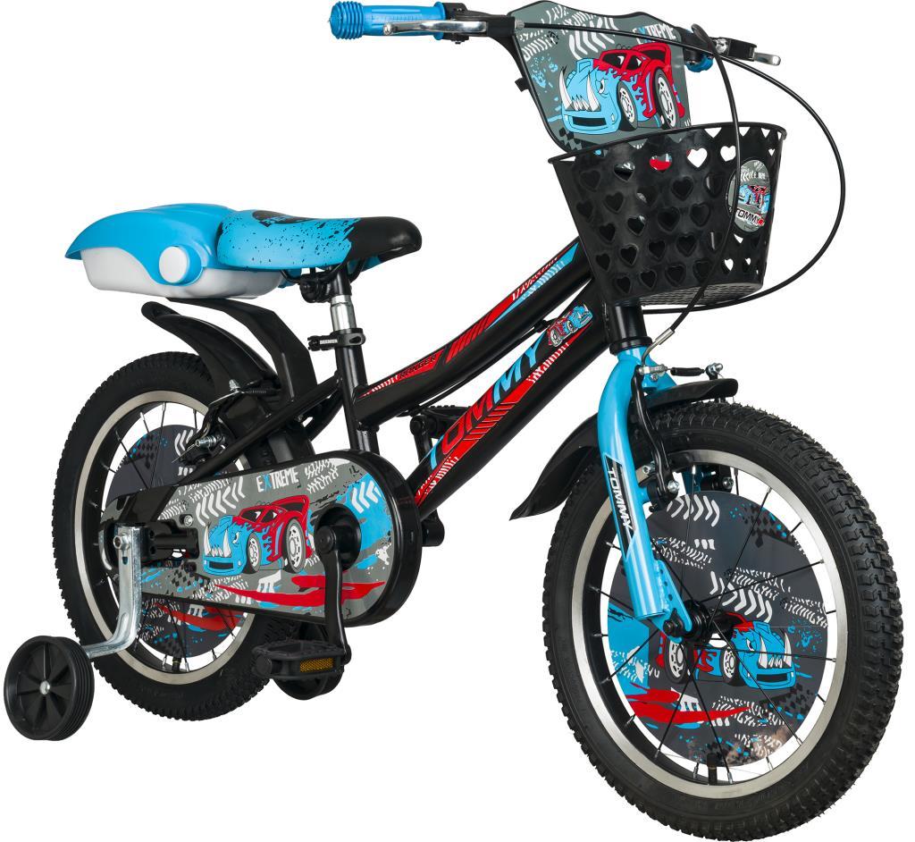 TommyBike 16 jant Bisiklet Lüx Aksesuarlı Cocuk Bisikleti 5-8 Yaş MAVİ