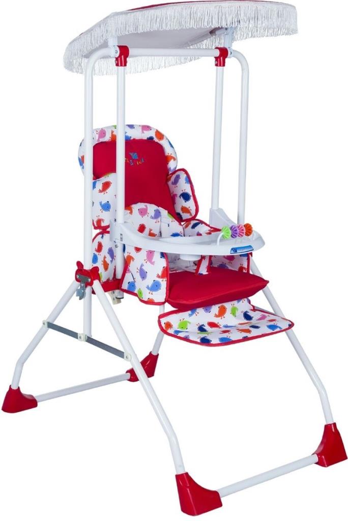 Taşpınar Lüx Tam Yatar Bebek Salıncak & Mama Sandalyesi KIRMIZI