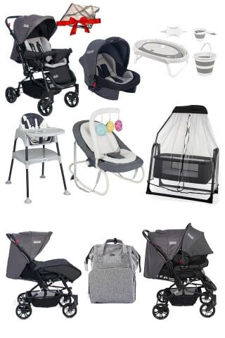 12 Parça Çeyiz Seti Bebek Arabası Puset Beşik Anakucağı Mama Sandalyesi KüvetTakımıBebekBakımÇantası