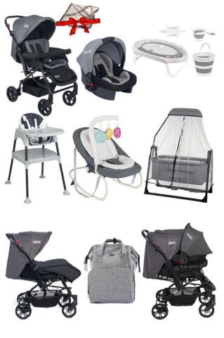 12 Parça Çeyiz Seti Bebek Arabası Puset Beşik Anakucağı Mama Sandalyesi KüvetTakımıBebekBakımÇantası