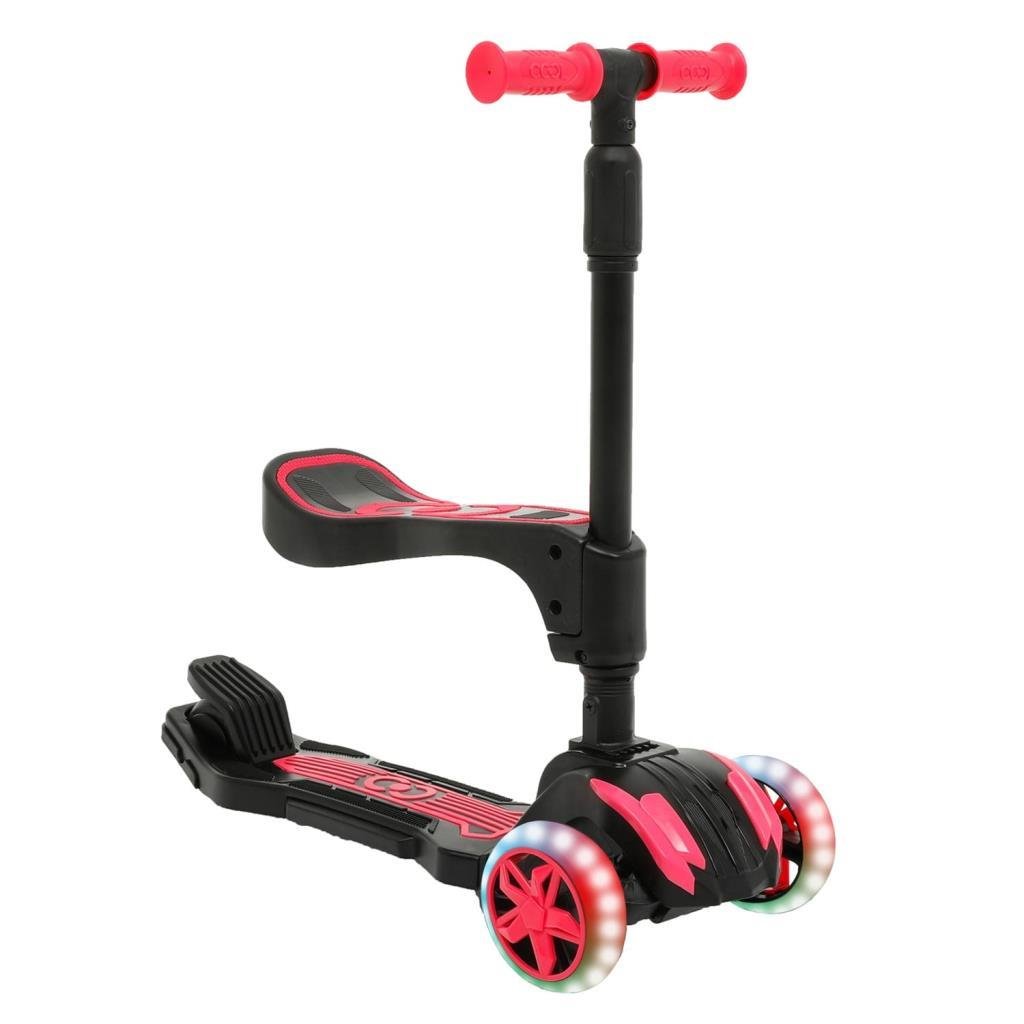 Cool Wheels Led Işıklı Oturaklı Combo Scooter PEMBE