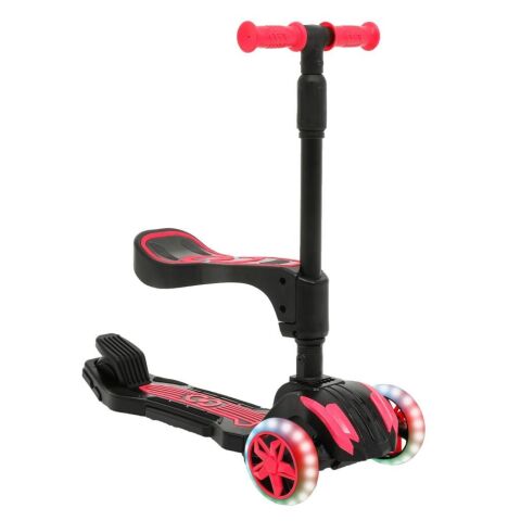 Cool Wheels Led Işıklı Oturaklı Combo Scooter PEMBE