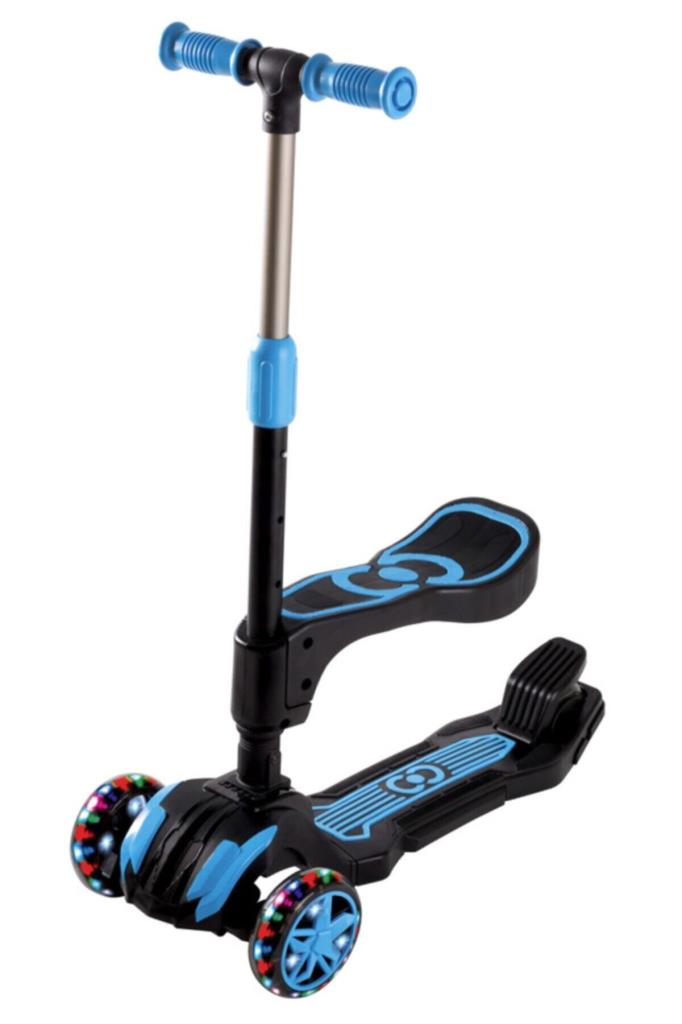 Cool Wheels Led Işıklı Oturaklı Combo Scooter MAVİ