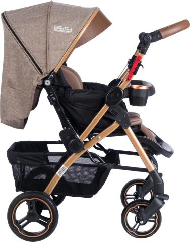 Tommybaby Tornado Plus Gold Alüminyum Lüx Çift Yön Bebek Arabası KAHVE