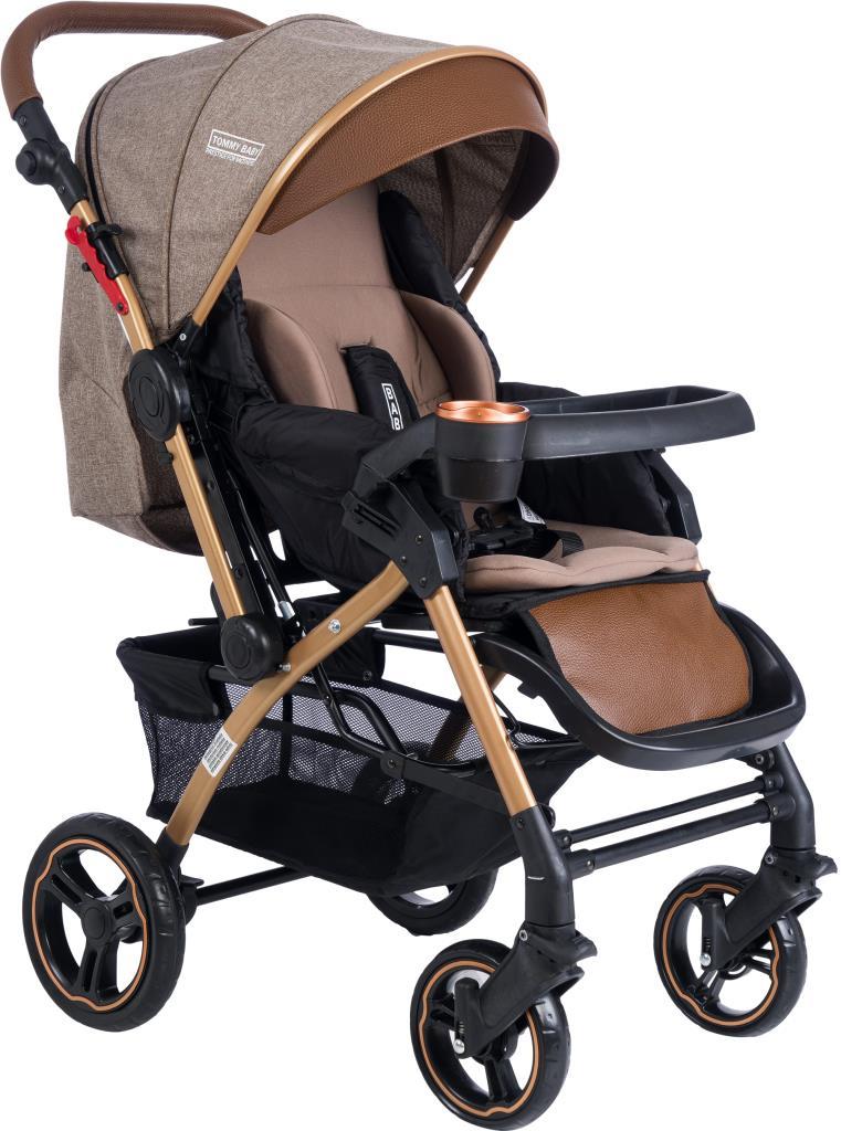 Tommybaby Tornado Plus Gold Alüminyum Lüx Çift Yön Bebek Arabası KAHVE