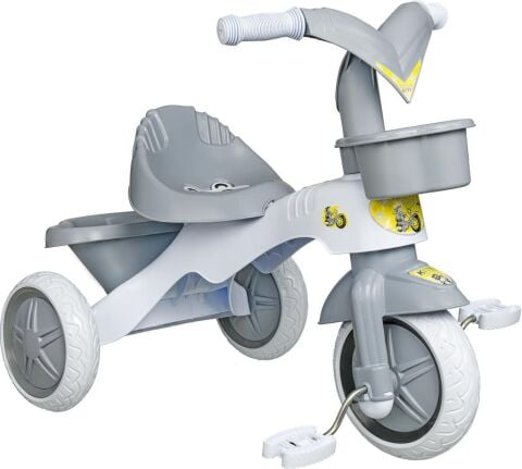 KİTTY Üç Tekerlekli Bisiklet Çocuk Bisikleti 3 Teker Bisiklet 1-3-5 Yaş Plastik Motor İlk Bisiklet Sepetli KAHVE