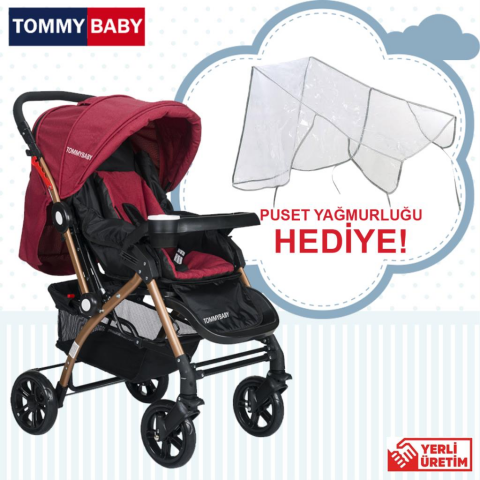 Tommybaby Eagle Gold Alüminyum Lüx Çift Yön Bebek Arabası BEJ