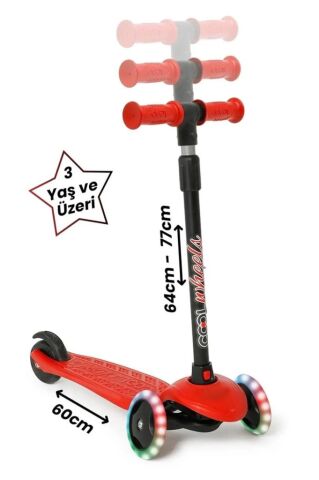 COOL WHEELS STAR IŞIKLI SCOOTER 3-5 YAŞ KIRMIZI