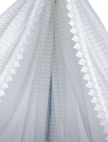 Tommybaby Dream Güpürlü Lüx Cibinlik ve Topuzlu Demir BEYAZ