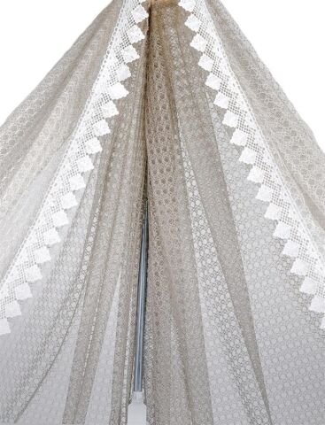 Tommybaby Dream Güpürlü Lüx Cibinlik ve Topuzlu Demir KAHVE