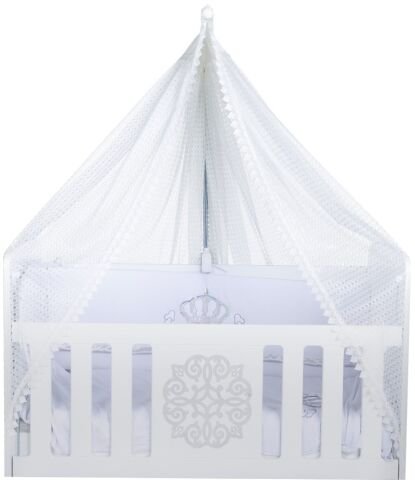 Tommybaby Dream Güpürlü Lüx Cibinlik ve Topuzlu Demir BEYAZ