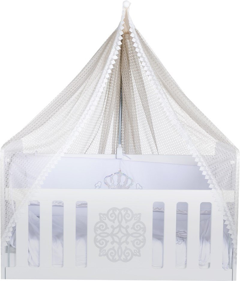 Tommybaby Dream Güpürlü Lüx Cibinlik ve Topuzlu Demir EKRU