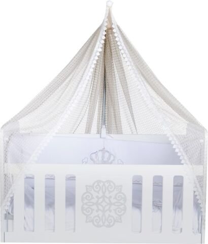 Tommybaby Dream Güpürlü Lüx Cibinlik ve Topuzlu Demir EKRU