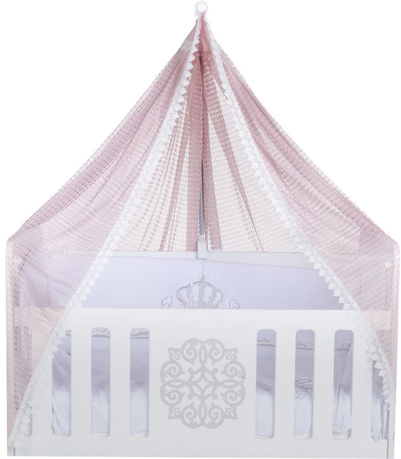 Tommybaby Dream Güpürlü Lüx Cibinlik ve Topuzlu Demir PEMBE