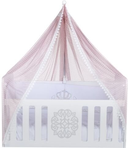 Tommybaby Dream Güpürlü Lüx Cibinlik ve Topuzlu Demir PEMBE