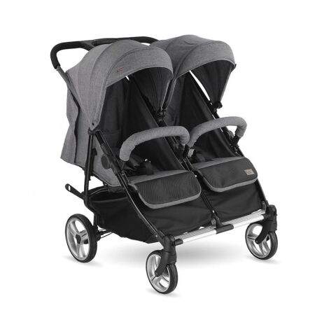 BH-3077 CITY TWIN İKİZ PUSET BEBEK ARABASI GRİ
