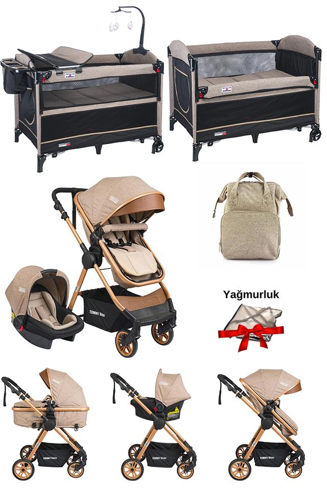 Handy Yenidoğan Seti Bebek Arabası Travel Sistem Oyun Parkı Çanta KAHVE