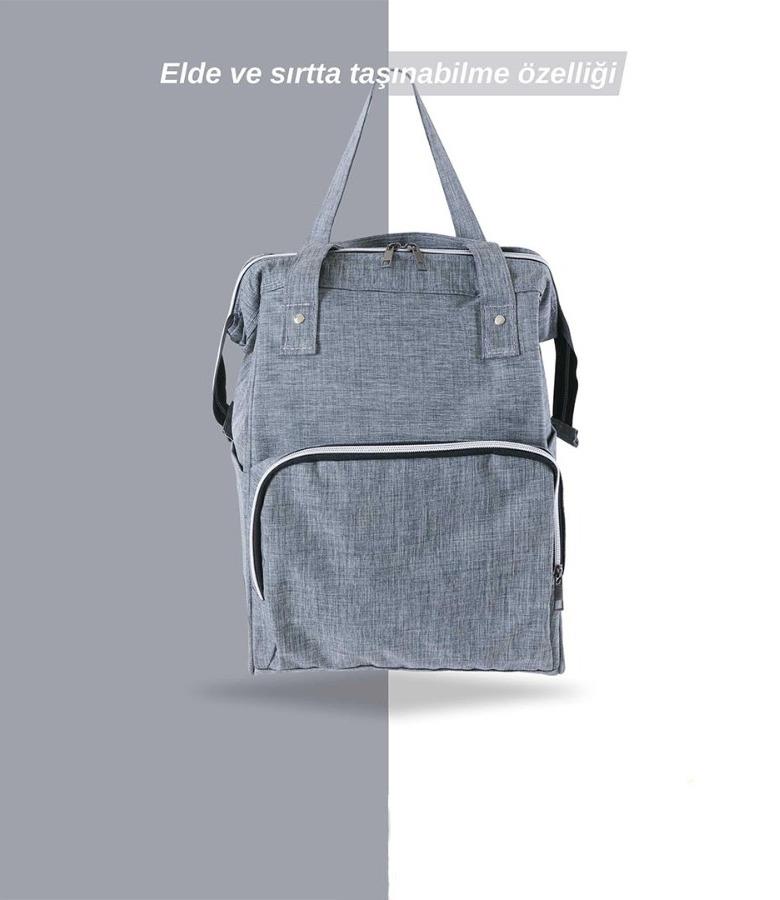 Tommybaby Anne Bebek Bakım Sırt Çantası Biberon Termoslu Sıvı Geçirmez Bebek Çantası