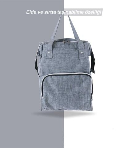 Tommybaby Anne Bebek Bakım Sırt Çantası Biberon Termoslu Sıvı Geçirmez Bebek Çantası
