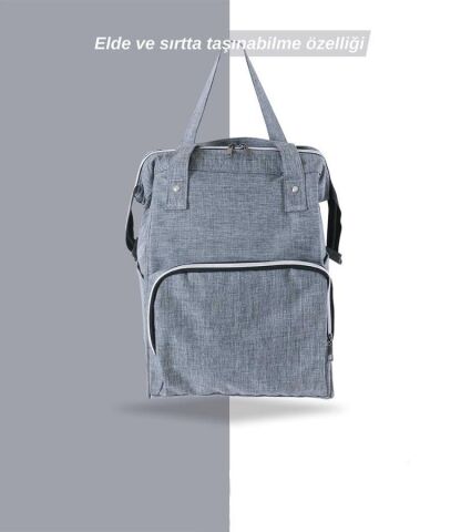 Tommybaby Anne Bebek Bakım Sırt Çantası Biberon Termoslu Sıvı Geçirmez Bebek Çantası