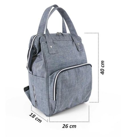 Tommybaby Anne Bebek Bakım Sırt Çantası Biberon Termoslu Sıvı Geçirmez Bebek Çantası GRİ