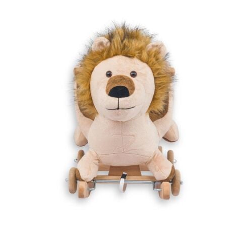 TommyBaby Egitici Peluş Tekerlekli Sallanan Aslan Ahsap Sallanan ASLAN
