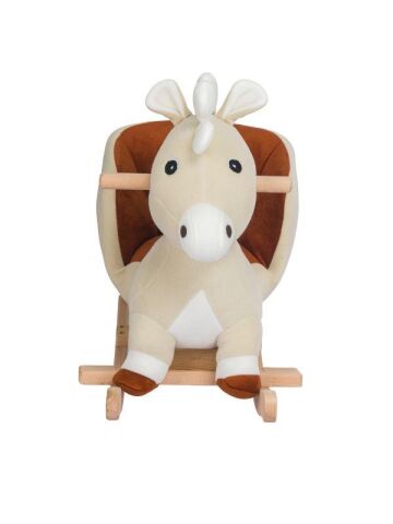TommyBaby Egitici Peluş Sallanan At Ahsap Sallanan At