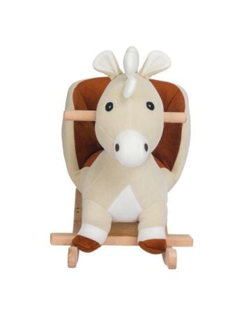 TommyBaby Egitici Peluş Sallanan At Ahsap Sallanan At