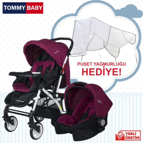 Tommybaby Eagle Travel (Seyahat) Sistem Bebek Arabası KAHVERENGİ