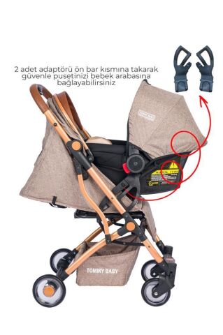 10 Parça Bebek Çeyiz Seti Kabin Travel Bebek Arabası Puset Beşik Yürüteç Mama Sandalyesi Ana Kucağı Kanguru Bebek Bakım Çantası KAHVERENGİ