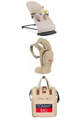 TommyBaby Millenium Hediye Seti Ana Kucağı,Kanguru,Anne Bebek Çantası
