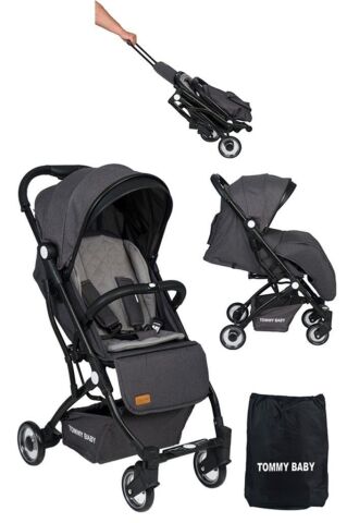 TommyBaby İnci 3 lü Set Kabin Bebek Arabası Katlanır Beşik Kanguru ANTRASİT