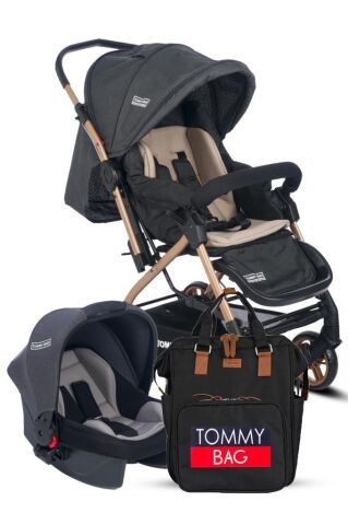 TommyBaby Cool Bebek Arabası Çİft Yönlü Bebek Aarabası Puset Çanta Bebek Çanta ANTRASİT