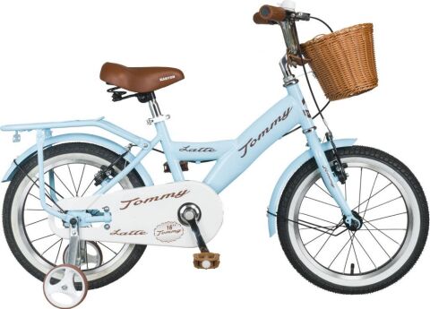 TommyBike Latte Sepetli, Elcikli 16 Jant Çocuk Bisikleti, 4-6 Yaş Çocuk Bisikleti BEBE MAVİSİ
