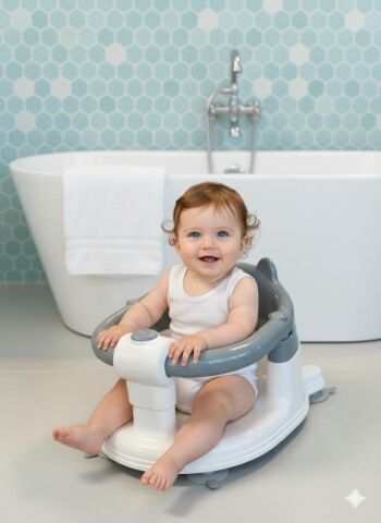 TommyBaby Lüx Banyo Oturağı Mama Oturağı Bebek Banyo Oturağı GRİ