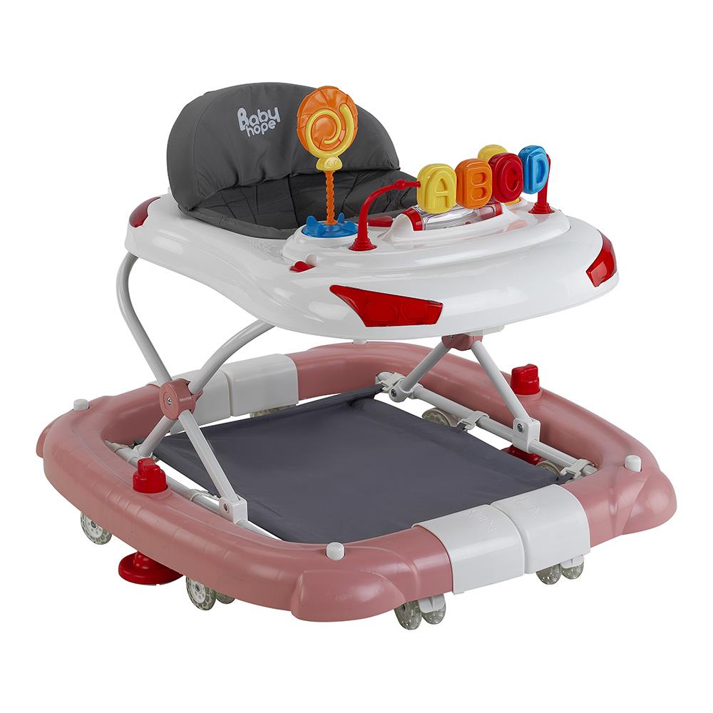 BabyHope 219 Tobby Sallanır Arabam Yürüteç PASTEL PEMBE