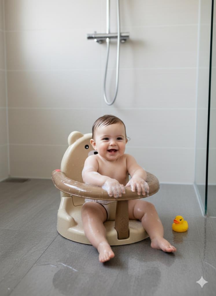 TommyBaby Lüx Banyo Oturağı Mama Oturağı Bebek Banyo Oturağı KAHVE