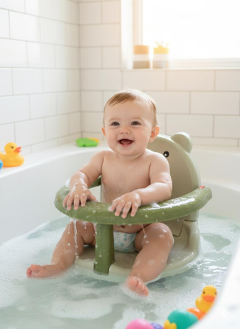 TommyBaby Lüx Banyo Oturağı Mama Oturağı Bebek Banyo Oturağı YEŞİL
