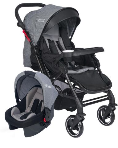 TommyBaby Tornado Travel Çift Yönlü Bebek Arabası Seyahat Sistem Puset GRİ